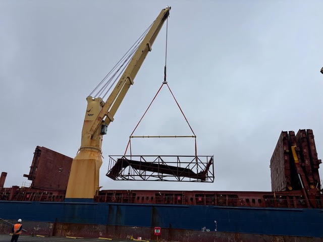 Survey attendance during careful discharge of boiler cargo